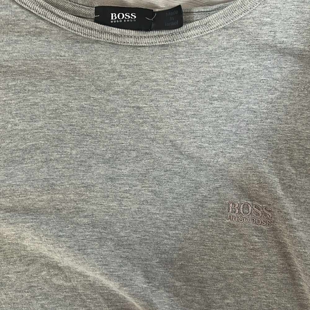 Hugo boss logo grey tee